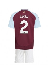 Fotbalové Dres Aston Villa Matty Cash #2 Dětské Domácí Oblečení 2024-25 Krátký Rukáv (+ trenýrky)